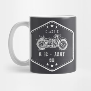 VINTAGE MOTORCYCLE R-12 ARMY - (For dark shirt) Mug